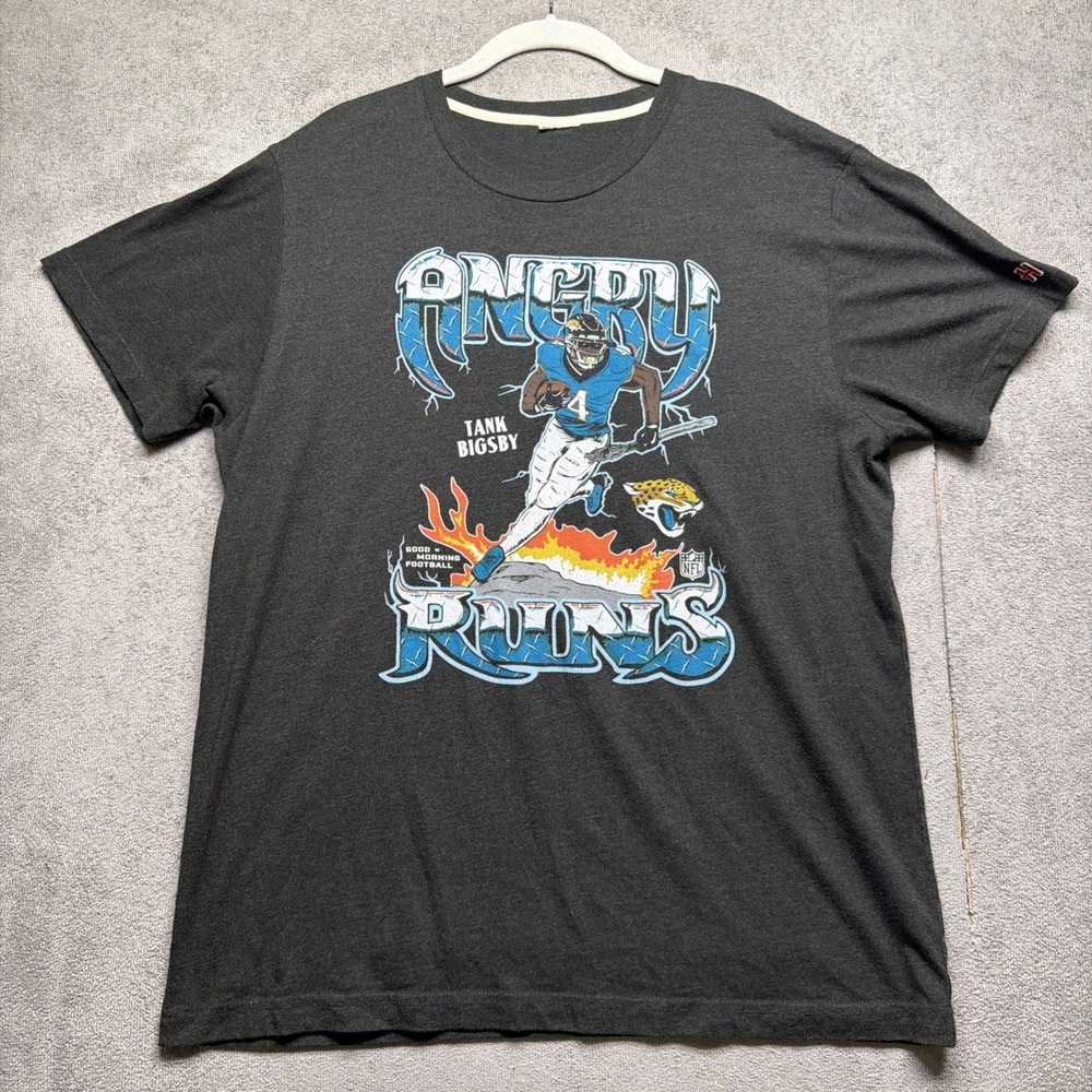 HOMAGE NFL Tank Bigsby Angry Runs Jaguars‎ Graphic T Shirt Mens Black